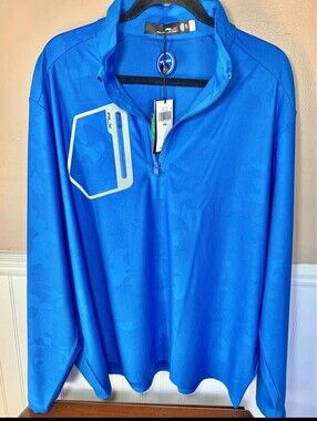 RLX Ralph Lauren Blue Quarter-Zip Pullover Xxl BRAND New With TAGS